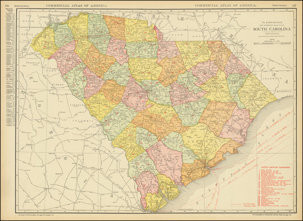 4-South Carolina Map By Rand McNally & Company