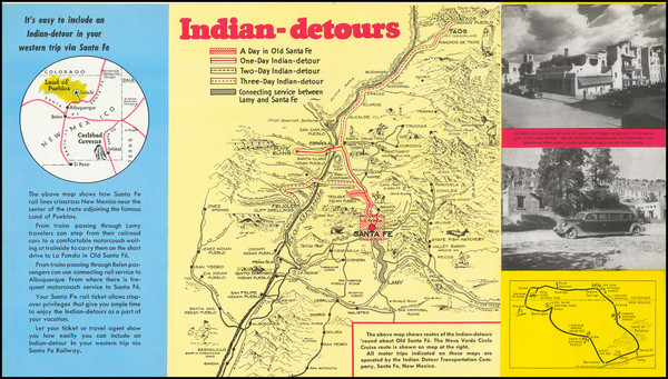 50-New Mexico Map By Indian Detour Transportation Company / Rand McNally & Company