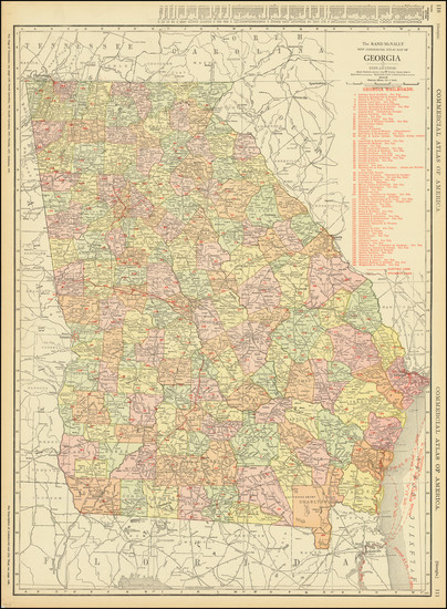 69-Georgia Map By Rand McNally & Company