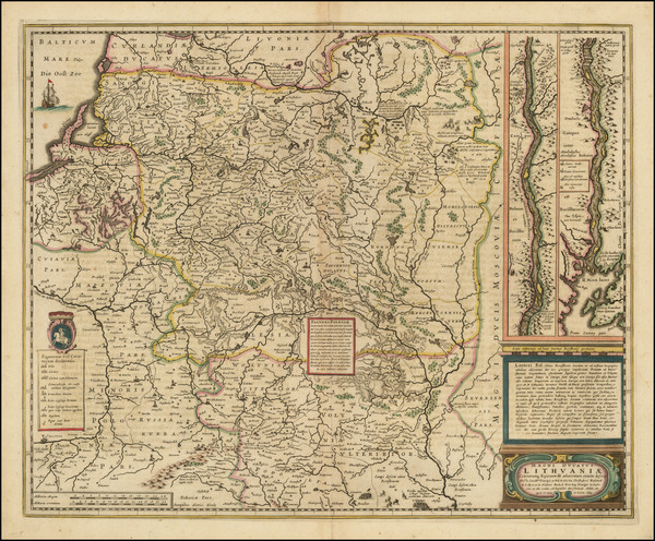 67-Poland, Russia and Baltic Countries Map By Henricus Hondius