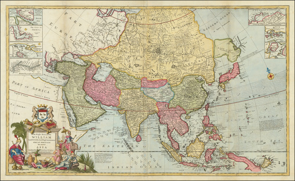 62-Asia, Asia, Australia & Oceania and Oceania Map By Herman Moll