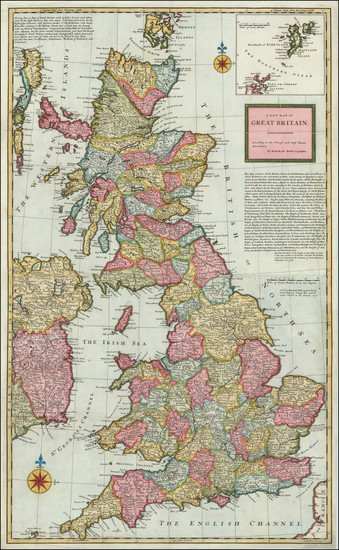 3-British Isles and England Map By Herman Moll