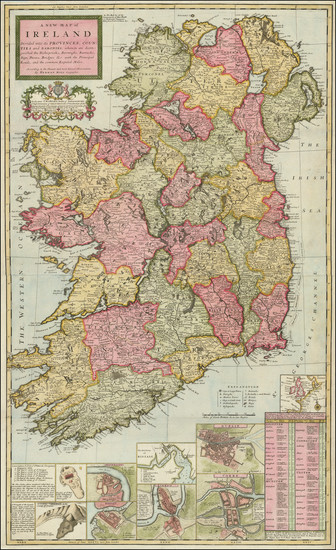 75-Ireland Map By Herman Moll