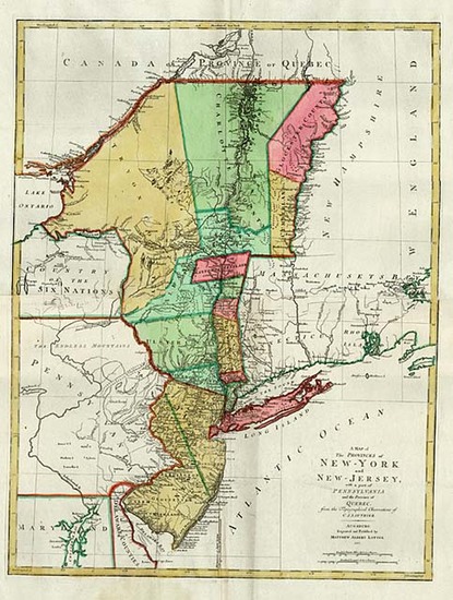 44-New England, Mid-Atlantic and Canada Map By Mathais Albrecht Lotter