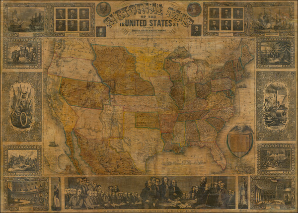 60-United States Map By Ensign, Bridgeman & Fanning