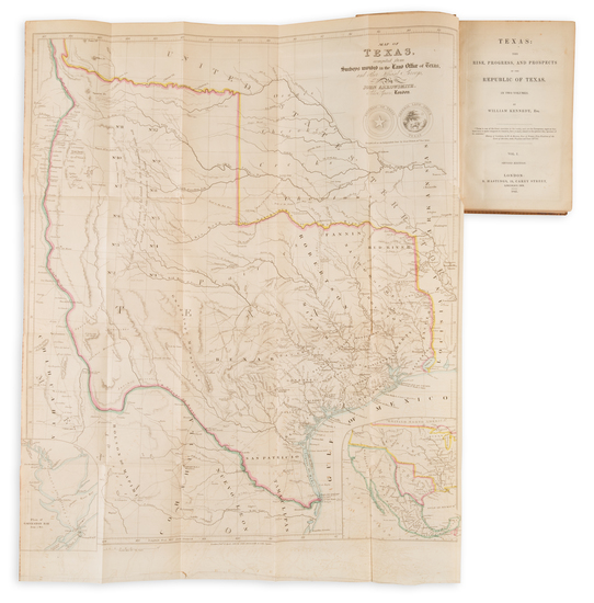 11-Texas and Rare Books Map By Charles Frederick Cheffins / William Kennedy / John Arrowsmith