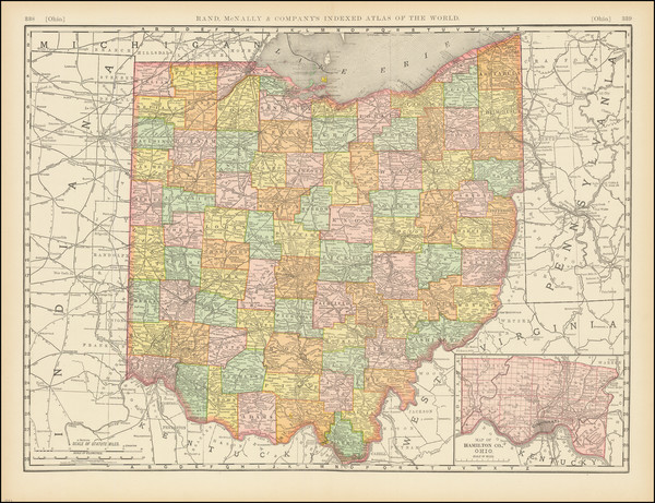 79-Ohio Map By Rand McNally & Company