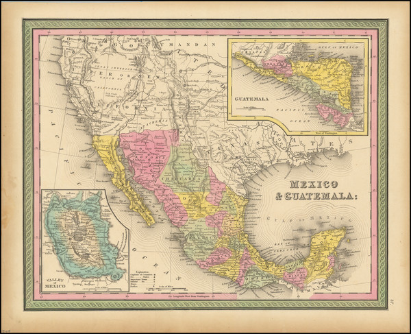 11-Texas, Arizona, Colorado, Utah, Nevada, New Mexico, Colorado, Utah, Mexico and California Map B