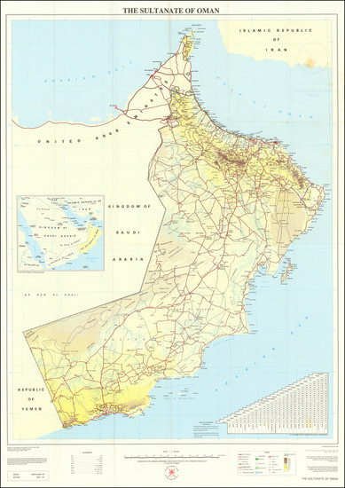 28-Arabian Peninsula Map By National Survey Authority of Oman