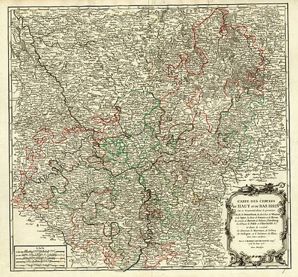 0-Europe, France and Germany Map By Gilles Robert de Vaugondy