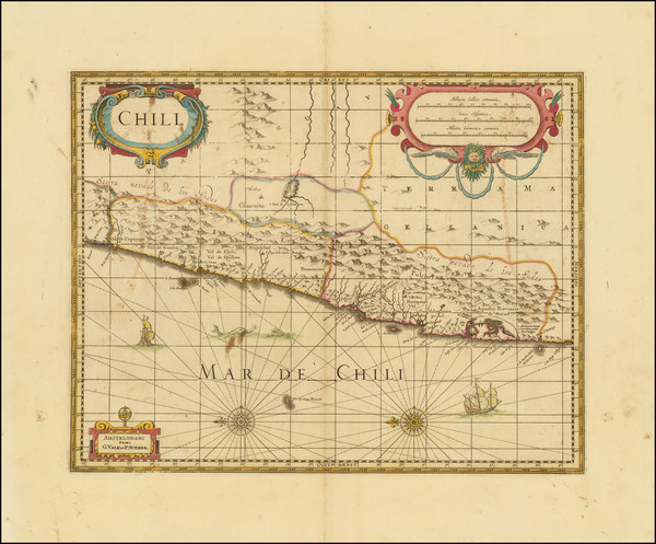 19-Chile Map By Valk & Schenk