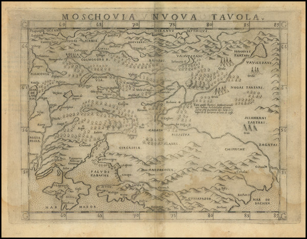 46-Russia and Ukraine Map By Girolamo Ruscelli