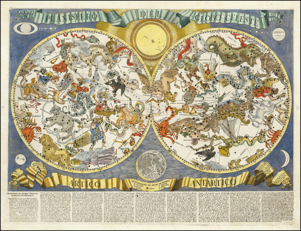 92-Celestial Maps Map By Francesco Brunacci / Giacomo Giovanni Rossi