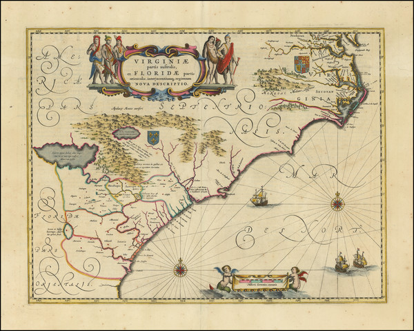 38-Southeast, Virginia, Georgia and North Carolina Map By Jan Jansson