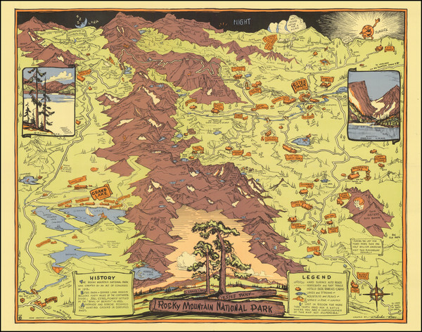 83-Colorado, Colorado and Pictorial Maps Map By Rocky Mountain Motor Co. / Richardson Rome