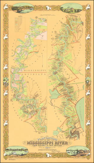 77-South, Louisiana and Pictorial Maps Map By Joseph Aiena