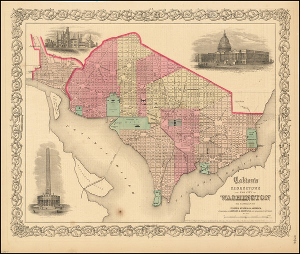 40-Washington, D.C. Map By G.W.  & C.B. Colton