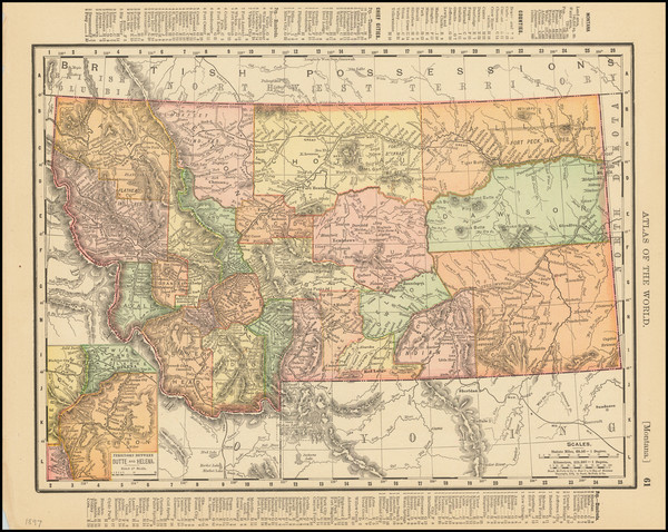 93-Montana Map By William Rand  &  Andrew McNally