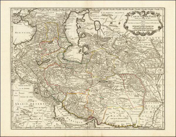 37-Central Asia & Caucasus and Persia & Iraq Map By Guillaume De L'Isle / Philippe Buache