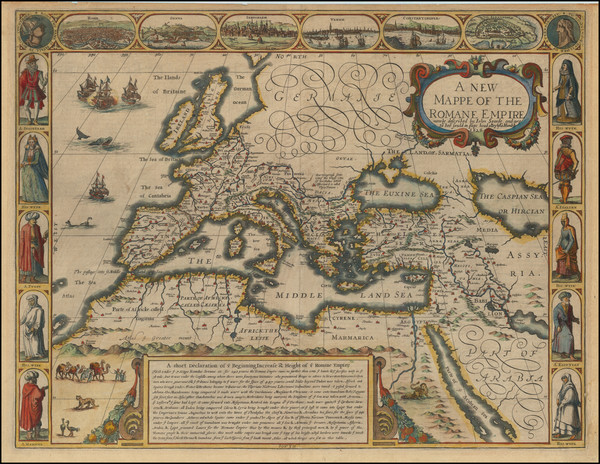 9-Europe, Italy, Turkey, Mediterranean and Turkey & Asia Minor Map By John Speed