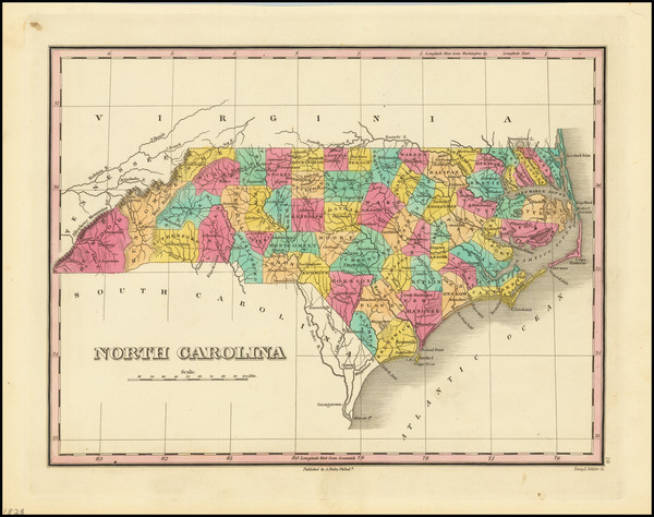 98-North Carolina Map By Anthony Finley