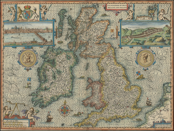 52-British Isles Map By John Speed