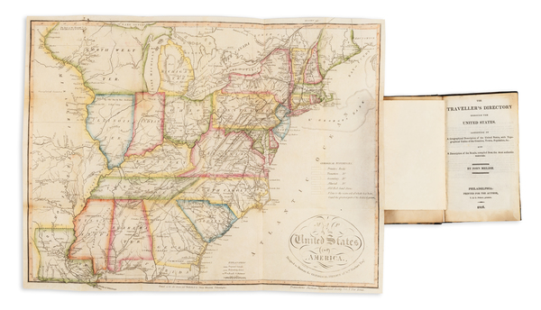 23-United States and Rare Books Map By John Melish