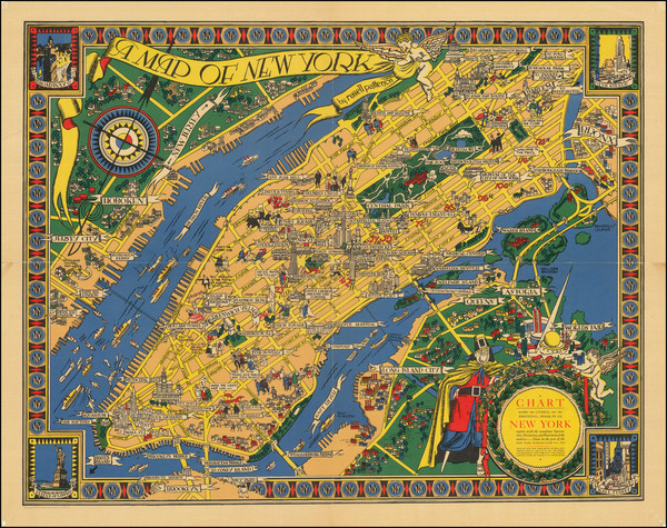 42-New York City and Pictorial Maps Map By Russell Patterson