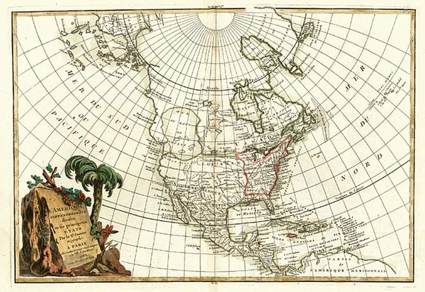 17-North America and Mexico Map By Jean Janvier