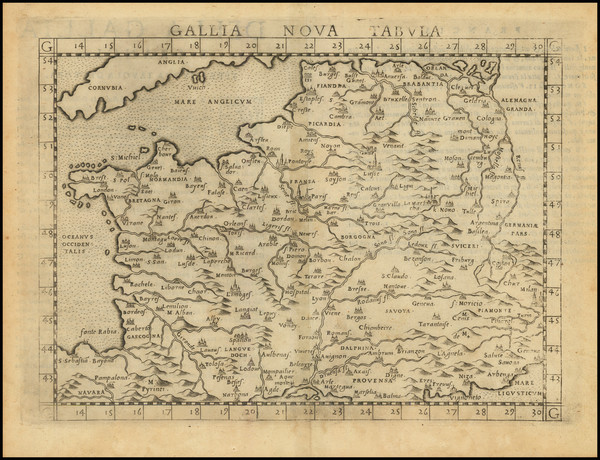 37-France Map By Girolamo Ruscelli