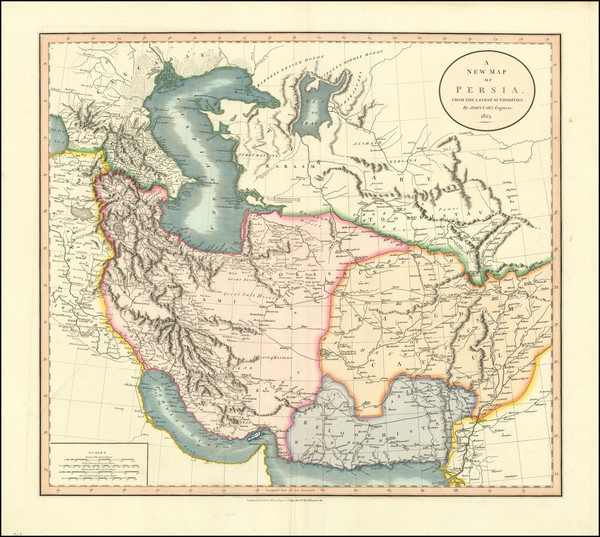 90-Middle East and Persia & Iraq Map By John Cary