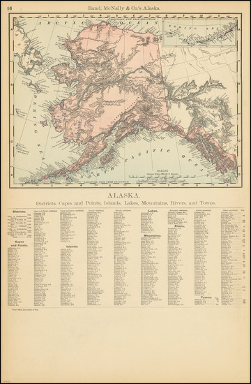 1-Alaska Map By Rand McNally & Company