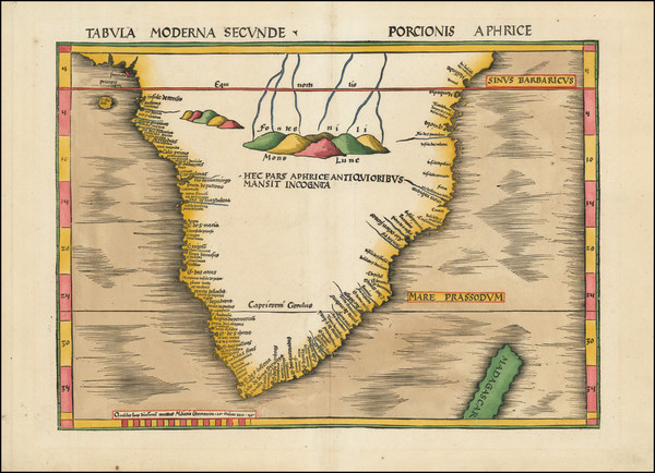 15-Africa and South Africa Map By Martin Waldseemüller