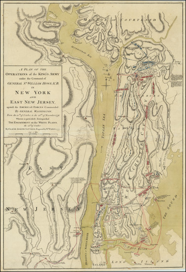 50-New York City, New York State and American Revolution Map By William Faden