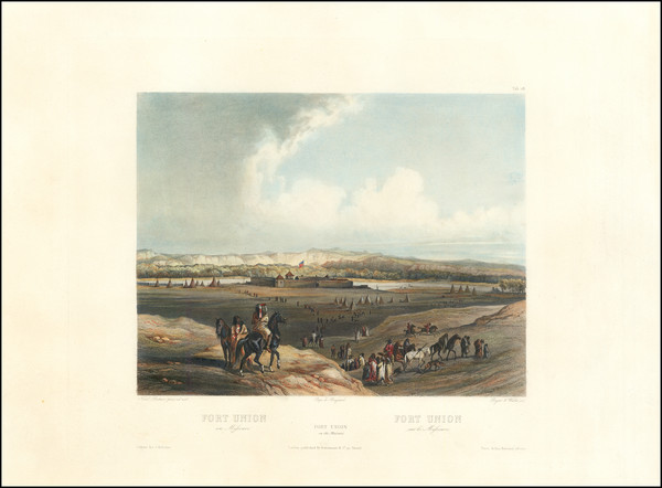 54-North Dakota, Montana and Native American & Indigenous Map By Karl Bodmer