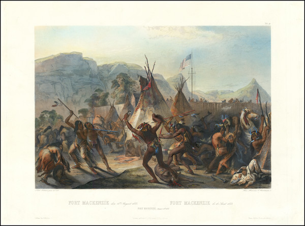24-Wyoming and Native American & Indigenous Map By Karl Bodmer