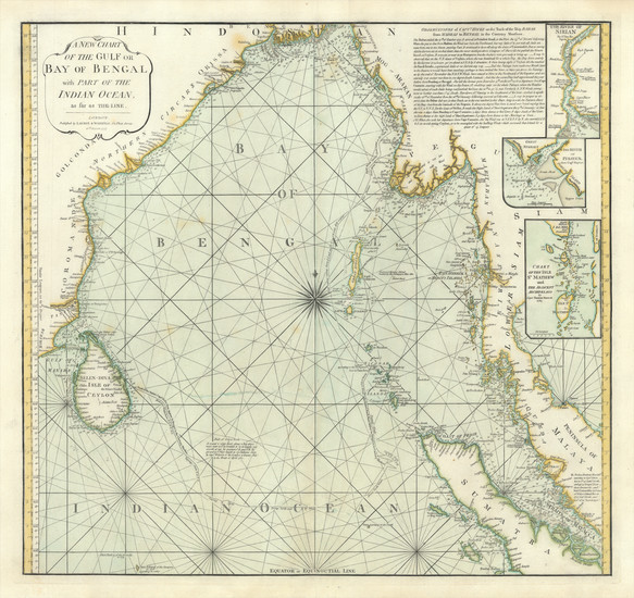 75-Indian Ocean, India and Malaysia Map By Laurie & Whittle