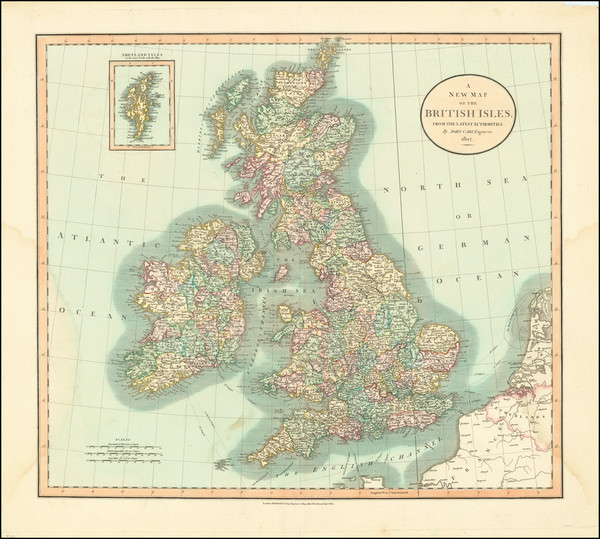 31-British Isles Map By John Cary