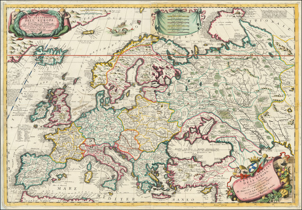 49-Europe Map By Vincenzo Maria Coronelli