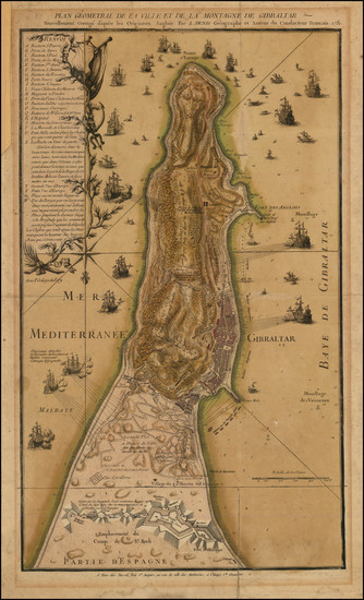 14-Gibraltar Map By Louis Denis