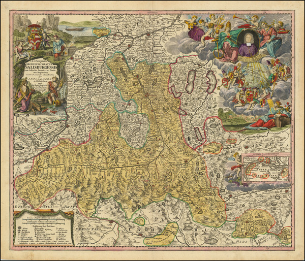 43-Austria Map By Johann Baptist Homann