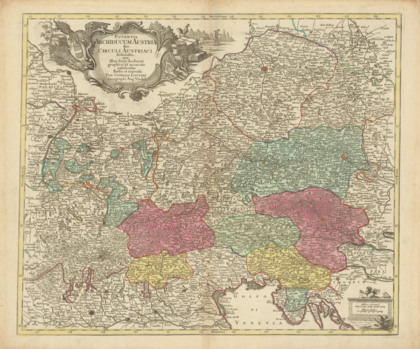 93-Austria, Czech Republic & Slovakia and Süddeutschland Map By Tobias Conrad Lotter