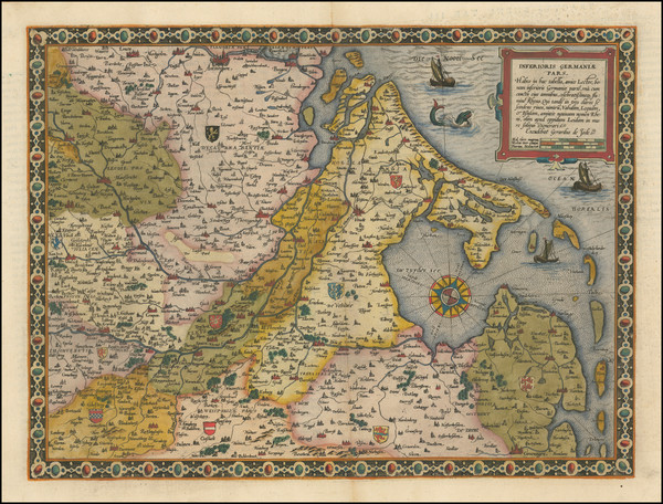 65-Netherlands, Belgium and Luxembourg Map By Cornelis de Jode