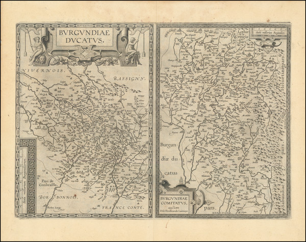 20-Nord et Nord-Est Map By Abraham Ortelius