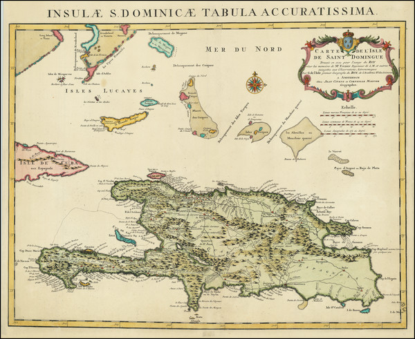 50-Hispaniola and Bahamas Map By Covens & Mortier