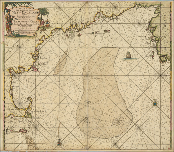 53-New England, Maine, Massachusetts and Eastern Canada Map By Johannes Van Keulen