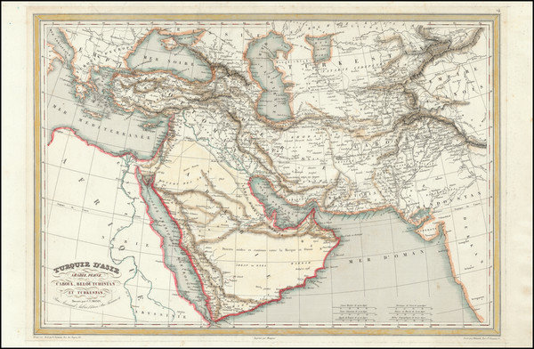 84-Middle East and Persia & Iraq Map By Charles V. Monin