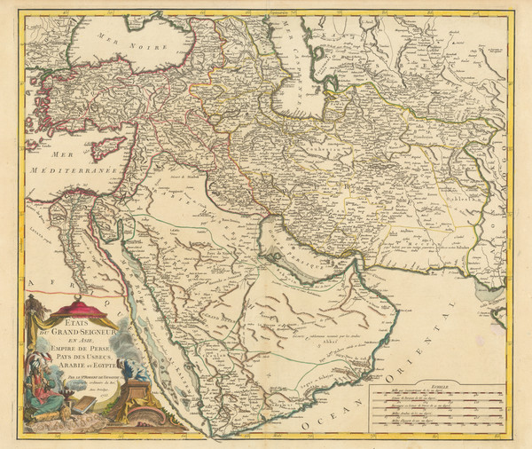 48-Middle East, Holy Land and Turkey & Asia Minor Map By Didier Robert de Vaugondy