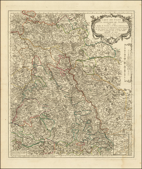 80-Netherlands and Mitteldeutschland Map By Jean de Beaurain