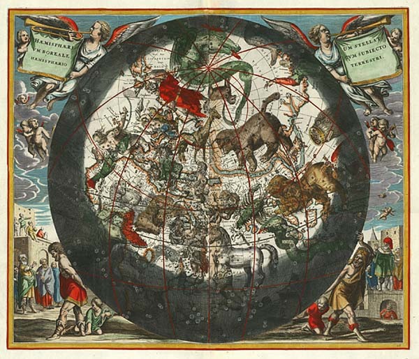 8-Celestial Maps Map By Andreas Cellarius